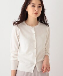 index | アンチピリングビジューボタン丸首カーディガン【WEB限定サイズ】(カーディガン/ボレロ)