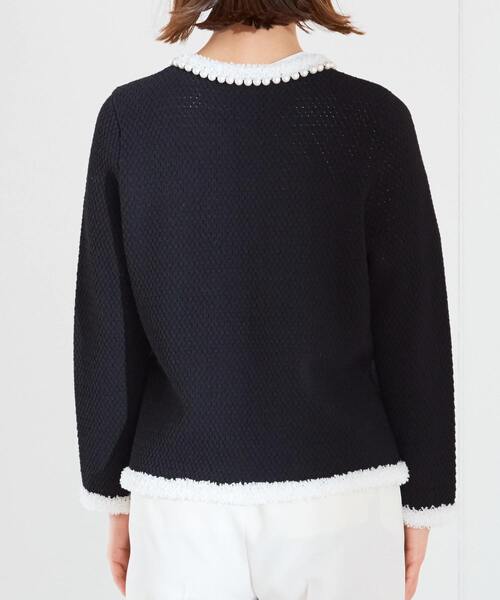 Tiara（ティアラ）の「パールニットジャケット（カーディガン/ボレロ・レディース・アイボリー/ブラック・FREE）」の6枚目の写真