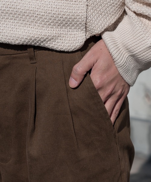 kutir（クティール）の「センタープレスチノパンツ（チノパンツ・メンズ・ブラウン/カーキ/イエロー・SMALL/MEDIUM/LARGE）」の11枚目の写真