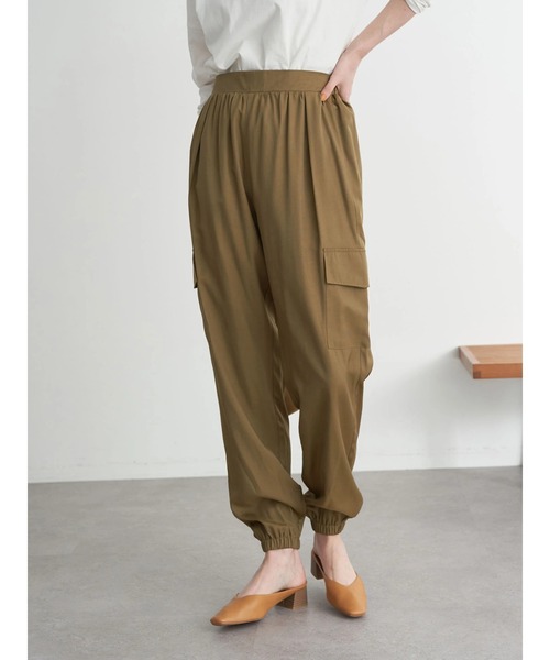 earth music&ecology（アースミュージックアンドエコロジー）の「カーゴパンツ*（カーゴパンツ・レディース・ライトベージュ/カーキ・FREE）」の9枚目の写真