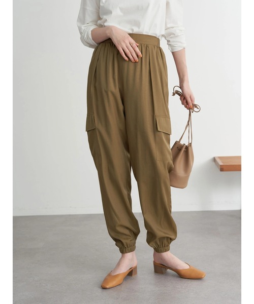 earth music&ecology（アースミュージックアンドエコロジー）の「カーゴパンツ*（カーゴパンツ・レディース・ライトベージュ/カーキ・FREE）」の12枚目の写真
