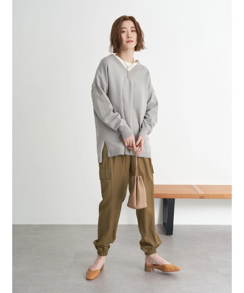 earth music&ecology（アースミュージックアンドエコロジー）の「カーゴパンツ*（カーゴパンツ・レディース・ライトベージュ/カーキ・FREE）」の20枚目の写真