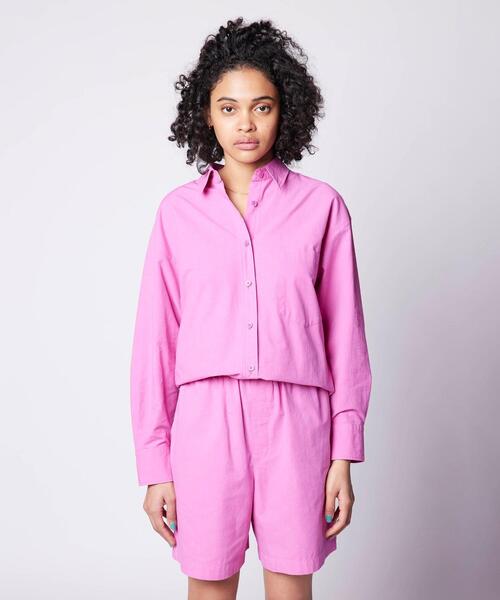 BEAUTY&YOUTH UNITED ARROWS（ビューティーアンドユースユナイテッドアローズ）の「BY コットン×カポックブレンド イージーショーツ -ウォッシャブル-（その他パンツ・レディース・ダークグレー/ライトブルー/ピンク・FREE）」の4枚目の写真