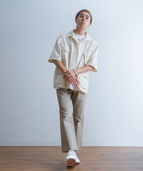 Universal Style Wear(ユニバーサルスタイルウェア)の「Universal Style Wear ストレッチ フレア パンツ(チノパンツ・メンズ・チャコールグレー/ブラック/グレー/ライトベージュ・MEDIUM/LARGE/X-LARGE)」の11枚目の写真