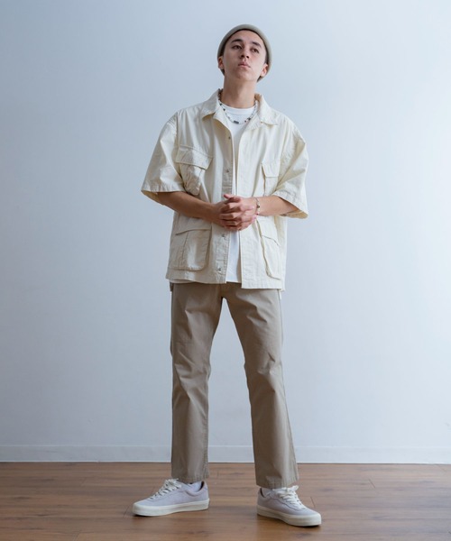 Universal Style Wear(ユニバーサルスタイルウェア)の「Universal Style Wear ストレッチ フレア パンツ(チノパンツ・メンズ・チャコールグレー/ブラック/グレー/ライトベージュ・MEDIUM/LARGE/X-LARGE)」の12枚目の写真