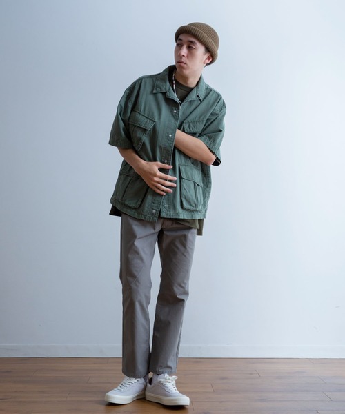 Universal Style Wear(ユニバーサルスタイルウェア)の「Universal Style Wear ストレッチ フレア パンツ(チノパンツ・メンズ・チャコールグレー/ブラック/グレー/ライトベージュ・MEDIUM/LARGE/X-LARGE)」の9枚目の写真
