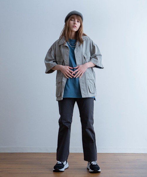 Universal Style Wear(ユニバーサルスタイルウェア)の「Universal Style Wear ストレッチ フレア パンツ(チノパンツ・メンズ・チャコールグレー/ブラック/グレー/ライトベージュ・MEDIUM/LARGE/X-LARGE)」の7枚目の写真