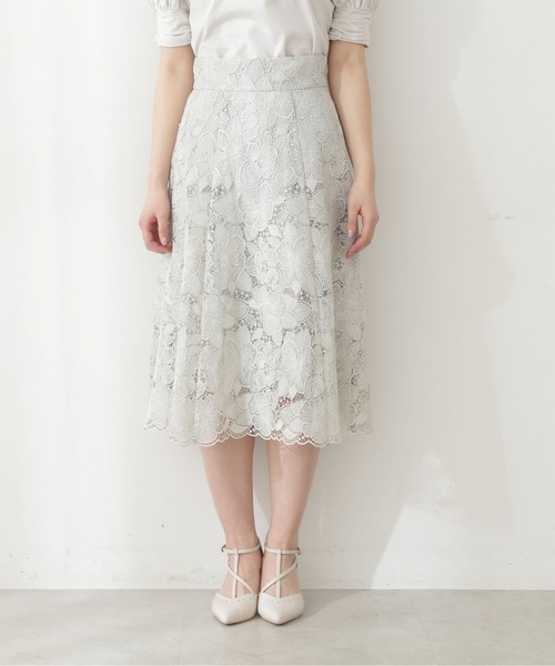 PROPORTION BODY DRESSING（プロポーションボディドレッシング）の「ケミカルレースフレアスカート / 1212120305（スカート・レディース・グレー/ライトグリーン/ピンク・X-SMALL/MEDIUM/SMALL）」の13枚目の写真