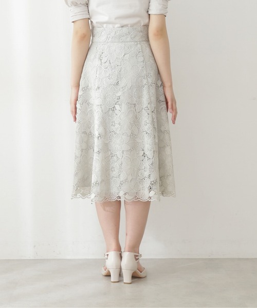 PROPORTION BODY DRESSING（プロポーションボディドレッシング）の「ケミカルレースフレアスカート / 1212120305（スカート・レディース・グレー/ライトグリーン/ピンク・X-SMALL/MEDIUM/SMALL）」の6枚目の写真