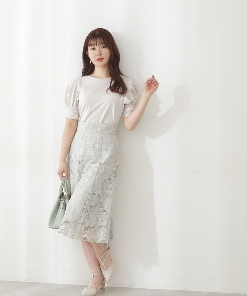 PROPORTION BODY DRESSING（プロポーションボディドレッシング）の「ケミカルレースフレアスカート / 1212120305（スカート・レディース・グレー/ライトグリーン/ピンク・X-SMALL/MEDIUM/SMALL）」の8枚目の写真