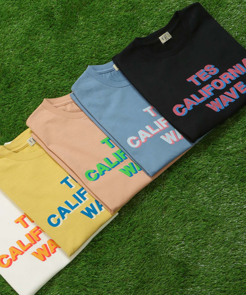 The Endless Summer（エンドレスサマー）の「TES CALOFORNIA LOGO T-SHIRT / Tシャツ（Tシャツ/カットソー・メンズ・ブラック/イエロー/サーモンピンク/ホワイト/サックスブルー・LARGE/MEDIUM/X-LARGE/SMALL）」の11枚目の写真