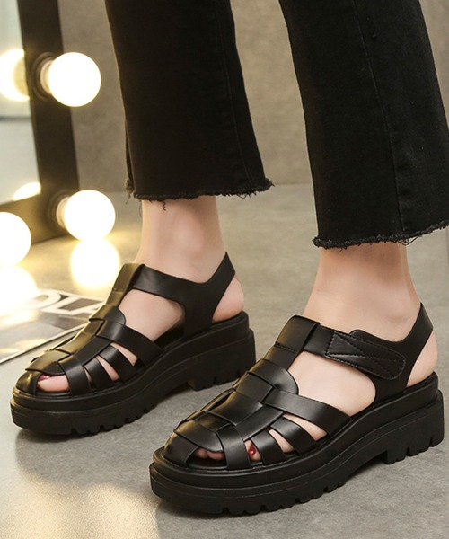 AMOUR BOX（アムールボックス）の「厚底グルカサンダル（サンダル・レディース・ホワイト/ブラック・40/36/37/38/39）」の9枚目の写真