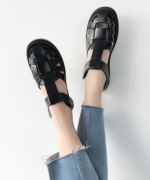 AMOUR BOX（アムールボックス）の「厚底グルカサンダル（サンダル・レディース・ホワイト/ブラック・40/36/37/38/39）」の11枚目の写真