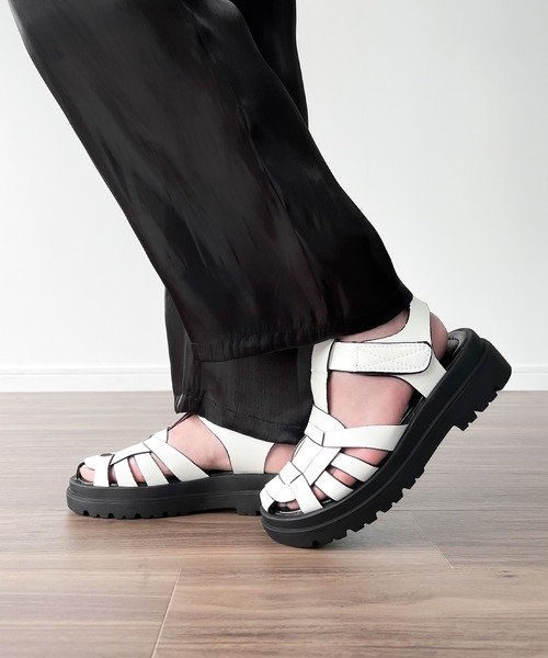 AMOUR BOX（アムールボックス）の「厚底グルカサンダル（サンダル・レディース・ホワイト/ブラック・40/36/37/38/39）」の19枚目の写真