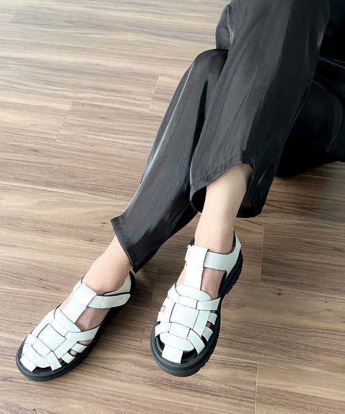 AMOUR BOX（アムールボックス）の「厚底グルカサンダル（サンダル・レディース・ホワイト/ブラック・40/36/37/38/39）」の20枚目の写真