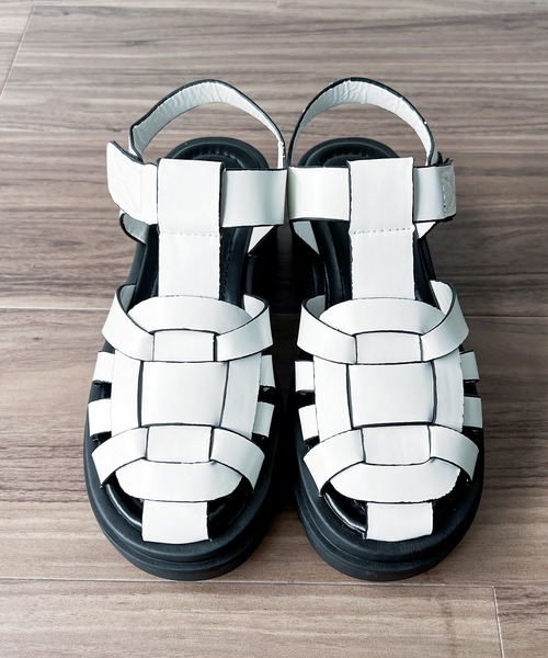 AMOUR BOX（アムールボックス）の「厚底グルカサンダル（サンダル・レディース・ホワイト/ブラック・40/36/37/38/39）」の22枚目の写真