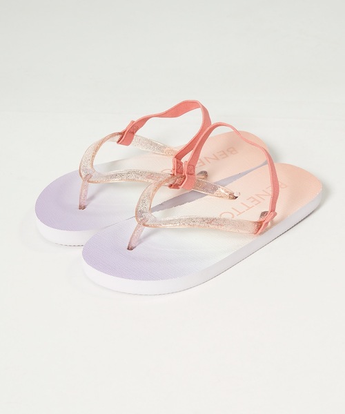 BENETTON (UNITED COLORS OF BENETTON)(ベネトンユナイテッドカラーズオブベネトン)の「【BENETTON:ベネトン】キッズビーチサンダル(サンダル・キッズ・サックスブルー/ピンク/オレンジ・24/22/20/18)」の3枚目の写真