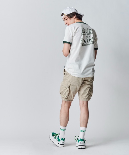 Atlantic STARS(アトランティックスターズ)の「ATLANTIC STARS WEAR | RINGER TEE / リンガーTシャツ(Tシャツ/カットソー・メンズ・インディゴブルー/グリーン・S/L/M)」の13枚目の写真
