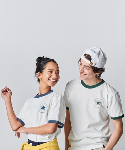 Atlantic STARS(アトランティックスターズ)の「ATLANTIC STARS WEAR | RINGER TEE / リンガーTシャツ(Tシャツ/カットソー・メンズ・インディゴブルー/グリーン・S/L/M)」の18枚目の写真