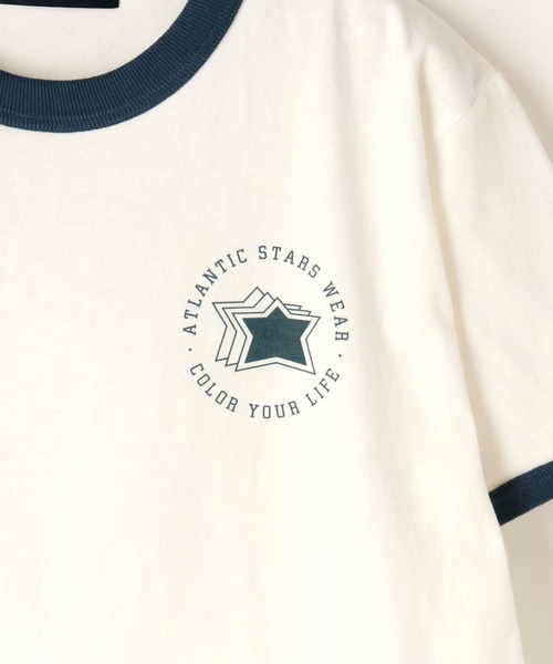 Atlantic STARS(アトランティックスターズ)の「ATLANTIC STARS WEAR | RINGER TEE / リンガーTシャツ(Tシャツ/カットソー・メンズ・インディゴブルー/グリーン・S/L/M)」の9枚目の写真