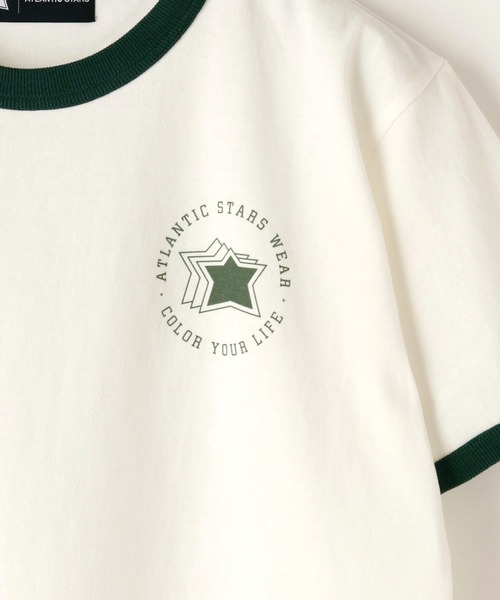 Atlantic STARS(アトランティックスターズ)の「ATLANTIC STARS WEAR | RINGER TEE / リンガーTシャツ(Tシャツ/カットソー・メンズ・インディゴブルー/グリーン・S/L/M)」の5枚目の写真