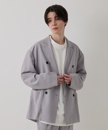 JUNRED | ドレープテクスチャールーズダブルジャケット(テーラードジャケット)