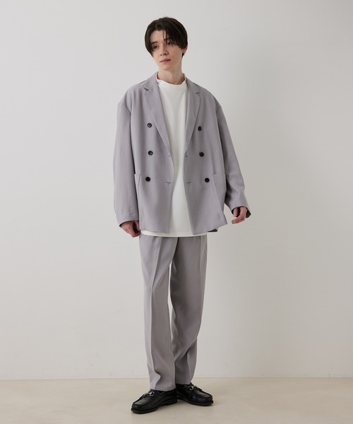 JUNRED（ジュンレッド）の「ドレープテクスチャールーズダブルジャケット（テーラードジャケット・メンズ・ライトグレー/ブラック/ブルー系その他4・S/M/L）」の17枚目の写真