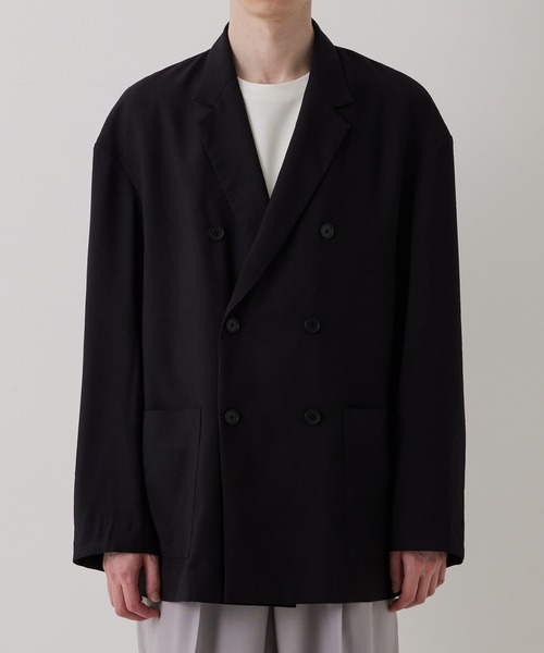 JUNRED（ジュンレッド）の「ドレープテクスチャールーズダブルジャケット（テーラードジャケット・メンズ・ライトグレー/ブラック/ブルー系その他4・S/M/L）」の20枚目の写真