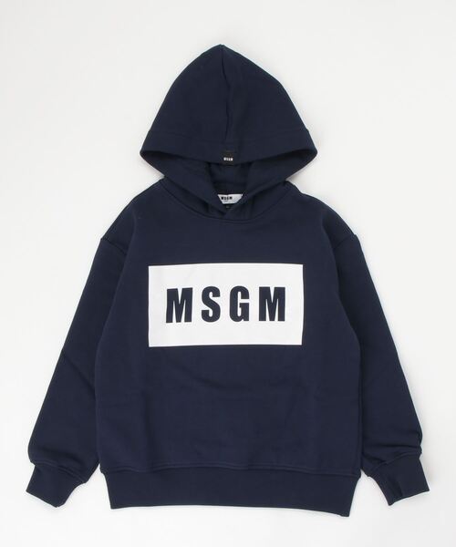 MSGM（エムエスジーエム）の「MSGM(エムエスジーエム)Kids & Junior プールオーバーパーカー（パーカー・キッズ・ブラック/グレー/レッド/ブルー/ライトピンク/ネイビー/ピンク/フューシャピンク・12Y/14Y/10Y/6Y/4Y/8Y）」の3枚目の写真