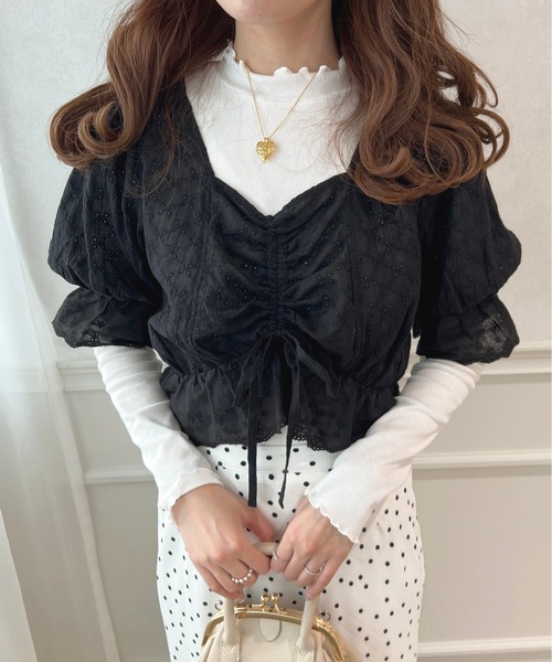 apres jour(アプレジュール)の「チロルブラウス+ロンTセット【ZOZOTOWN限定アイテム】(シャツ/ブラウス・レディース・オフホワイト/ライトピンク/ブラック・フリー/X-LARGE)」の11枚目の写真