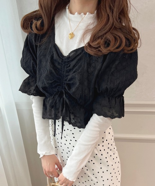 apres jour(アプレジュール)の「チロルブラウス+ロンTセット【ZOZOTOWN限定アイテム】(シャツ/ブラウス・レディース・オフホワイト/ライトピンク/ブラック・フリー/X-LARGE)」の12枚目の写真