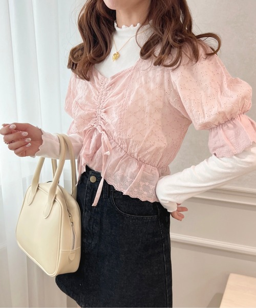 apres jour(アプレジュール)の「チロルブラウス+ロンTセット【ZOZOTOWN限定アイテム】(シャツ/ブラウス・レディース・オフホワイト/ライトピンク/ブラック・フリー/X-LARGE)」の21枚目の写真