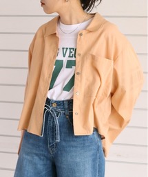 バックタックショートシャツ