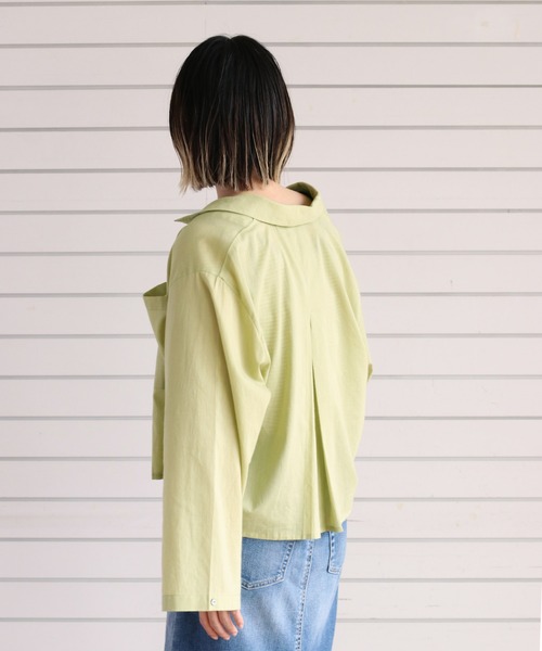 cepo（セポ）の「バックタックショートシャツ（シャツ/ブラウス・レディース・ベージュ/オレンジ/ブルー/グリーン・M）」の18枚目の写真