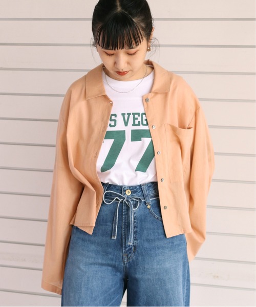 cepo（セポ）の「バックタックショートシャツ（シャツ/ブラウス・レディース・ベージュ/オレンジ/ブルー/グリーン・M）」の14枚目の写真