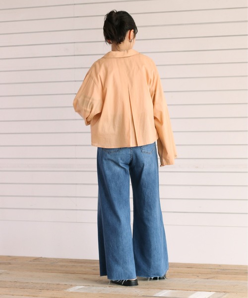 cepo（セポ）の「バックタックショートシャツ（シャツ/ブラウス・レディース・ベージュ/オレンジ/ブルー/グリーン・M）」の9枚目の写真