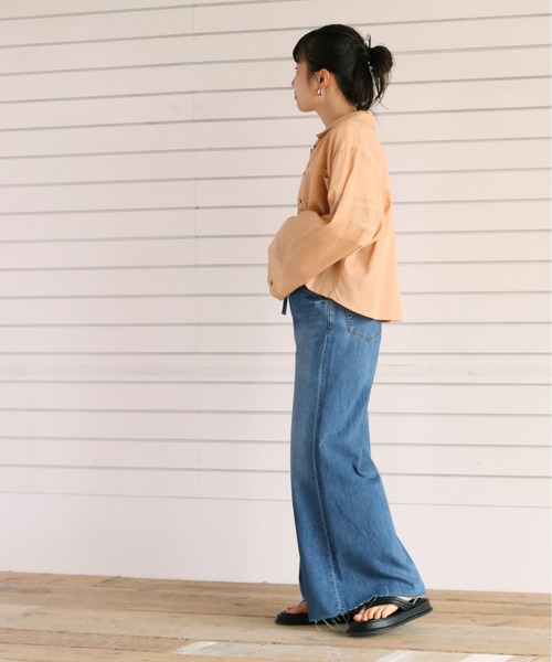 cepo（セポ）の「バックタックショートシャツ（シャツ/ブラウス・レディース・ベージュ/オレンジ/ブルー/グリーン・M）」の10枚目の写真