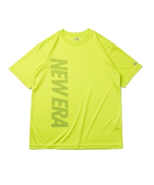 NEW ERA(ニューエラ)の「【NEW ERA】半袖 テック Tシャツ バーチカルロゴ NEW ERA(Tシャツ/カットソー・メンズ・ライム/ホワイト×ブラック/ブラック×ホワイト/ブラック×ライム・S/M/L/XL)」の4枚目の写真