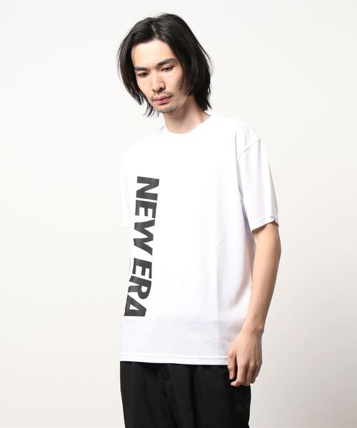 NEW ERA(ニューエラ)の「【NEW ERA】半袖 テック Tシャツ バーチカルロゴ NEW ERA(Tシャツ/カットソー・メンズ・ライム/ホワイト×ブラック/ブラック×ホワイト/ブラック×ライム・S/M/L/XL)」の7枚目の写真