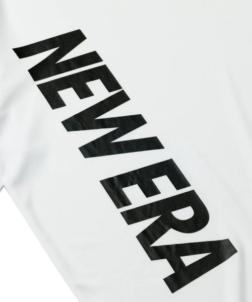 NEW ERA(ニューエラ)の「【NEW ERA】半袖 テック Tシャツ バーチカルロゴ NEW ERA(Tシャツ/カットソー・メンズ・ライム/ホワイト×ブラック/ブラック×ホワイト/ブラック×ライム・S/M/L/XL)」の8枚目の写真