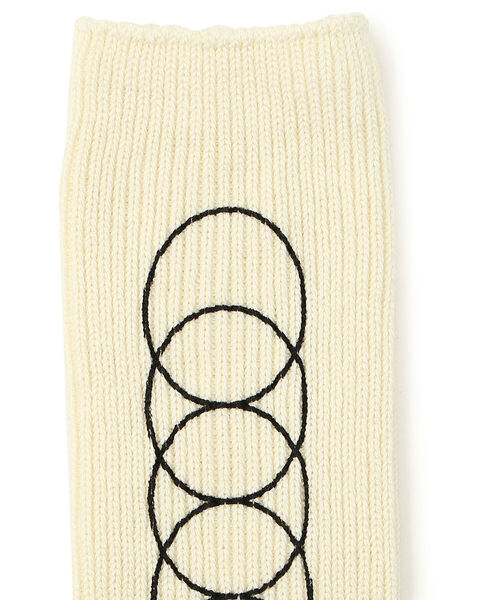 MARCOMONDE（マルコモンド）の「MARCOMONDE（マルコモンド）ONMM/OOOOOソックス/メンズ（ソックス/靴下・メンズ・ホワイト/ブラック・FREE）」の5枚目の写真