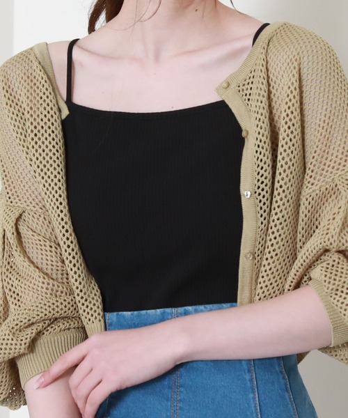 archives(アルシーヴ)の「パット付きダブルストラップキャミソール(キャミソール・レディース・グリーン系その他/ブラック/オフホワイト/パープル・MEDIUM)」の14枚目の写真