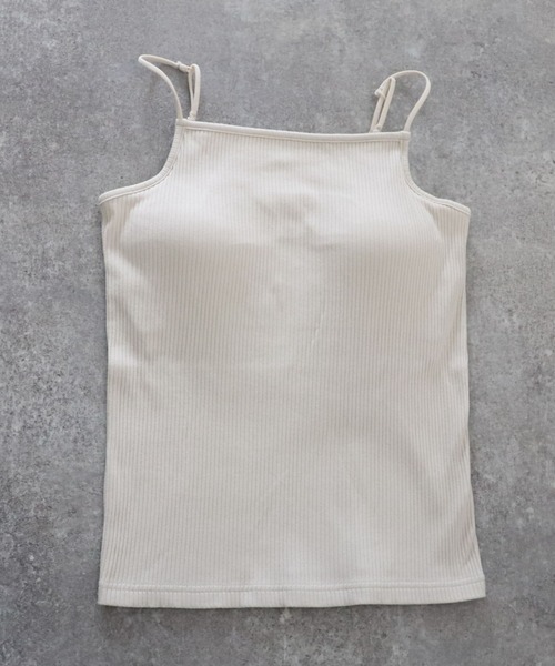 archives(アルシーヴ)の「パット付きダブルストラップキャミソール(キャミソール・レディース・グリーン系その他/ブラック/オフホワイト/パープル・MEDIUM)」の20枚目の写真