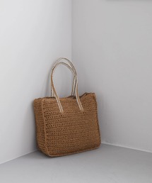 AMERICAN HOLIC | ペーパー編み上げトートバッグ(かごバッグ)