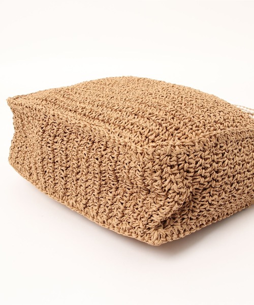 AMERICAN HOLIC（アメリカンホリック）の「ペーパー編み上げトートバッグ（かごバッグ・レディース・ブラウン/ブルー/ナチュラル・FREE）」の10枚目の写真