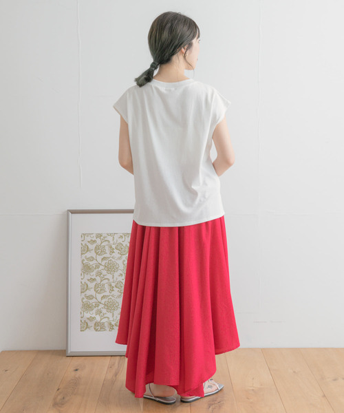 ITEMS URBANRESEARCH（アイテムズ アーバンリサーチ）の「ハイウエストイレヘムスカート（スカート・レディース・ベージュ/ネイビー/グリーン/ピンク・FREE）」の11枚目の写真