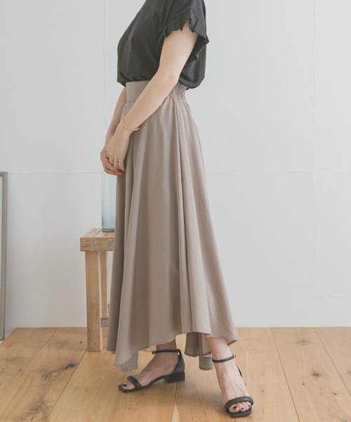 ITEMS URBANRESEARCH（アイテムズ アーバンリサーチ）の「ハイウエストイレヘムスカート（スカート・レディース・ベージュ/ネイビー/グリーン/ピンク・FREE）」の12枚目の写真