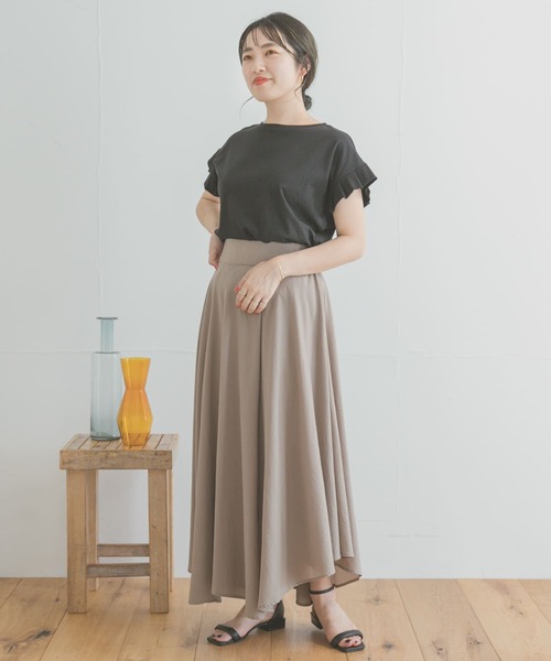 ITEMS URBANRESEARCH（アイテムズ アーバンリサーチ）の「ハイウエストイレヘムスカート（スカート・レディース・ベージュ/ネイビー/グリーン/ピンク・FREE）」の16枚目の写真