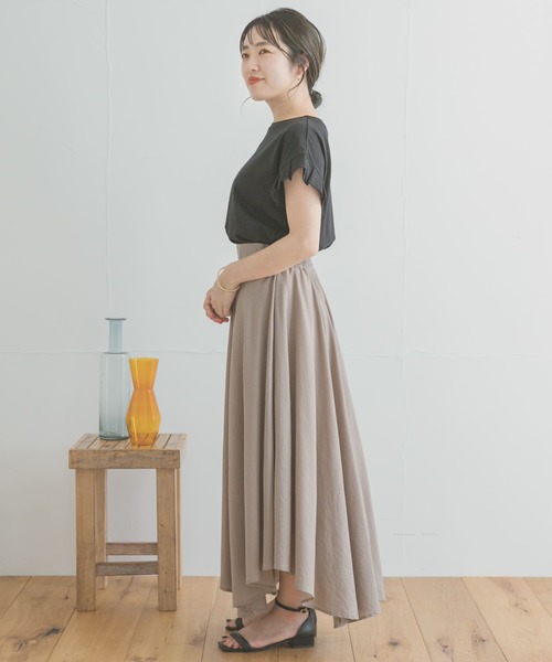 ITEMS URBANRESEARCH（アイテムズ アーバンリサーチ）の「ハイウエストイレヘムスカート（スカート・レディース・ベージュ/ネイビー/グリーン/ピンク・FREE）」の17枚目の写真