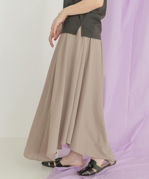 ITEMS URBANRESEARCH（アイテムズ アーバンリサーチ）の「ハイウエストイレヘムスカート（スカート・レディース・ベージュ/ネイビー/グリーン/ピンク・FREE）」の21枚目の写真